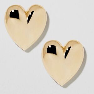 NWT Jennifer Fisher Puffy Heart Earrings Gold
